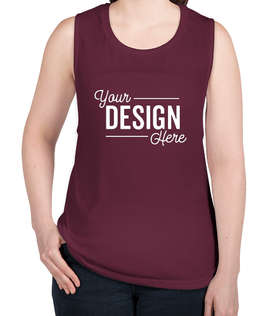 Bella + Canvas Women's Flowy Muscle Tank - Color: Maroon