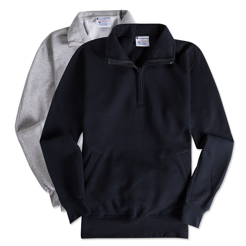 Champion Powerblend Quarter Zip Pullover Sweatshirt