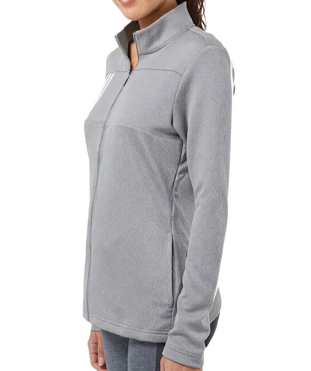 Adidas Women's 3-Stripes Double Knit Performance Full Zip Jacket