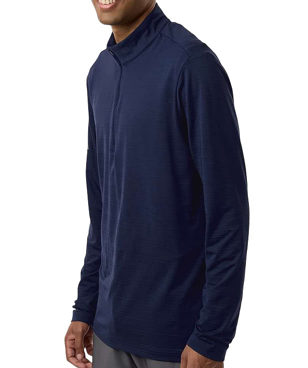 Adidas Textured Stripe Recycled Performance Quarter-Zip Pullover