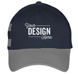 New Era Stretch Fit Striped Cotton Hat - Color: Deep Navy / Grey
