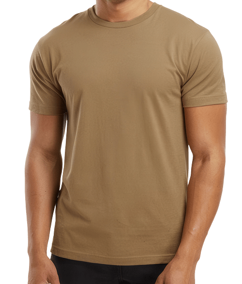 Live & Tell by LAT Fine Jersey Lightweight T-shirt in Coyote Brown