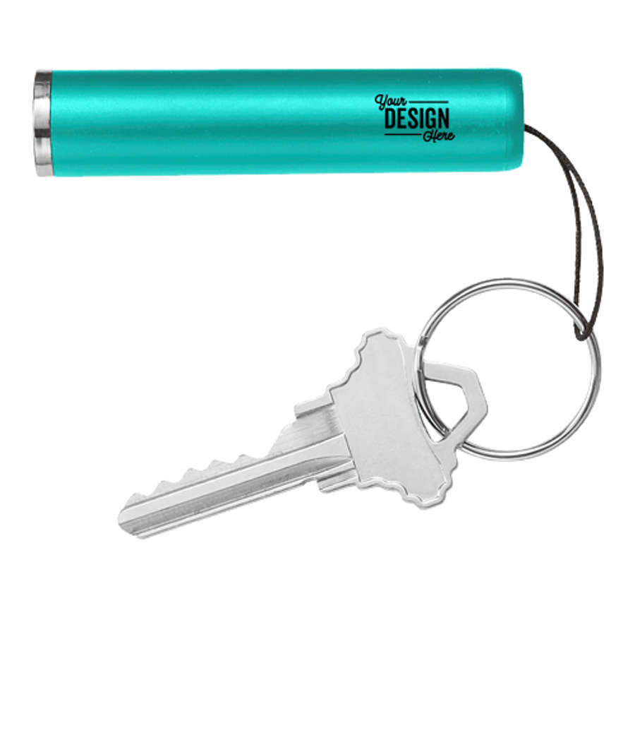 Laser Engraved Light Up LED Keychain in TEAL