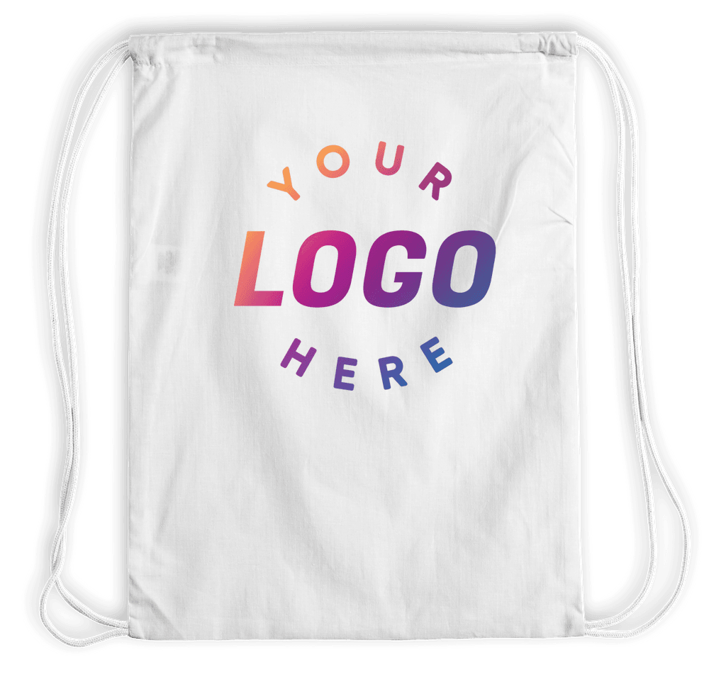 Custom Lightweight 100% Cotton Drawstring Bag - Design