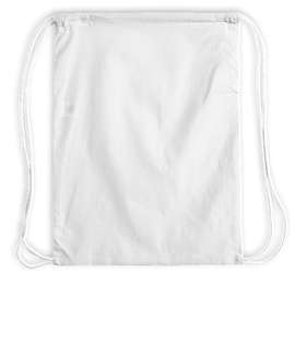 Lightweight 100% Cotton Drawstring Bag - Color: White