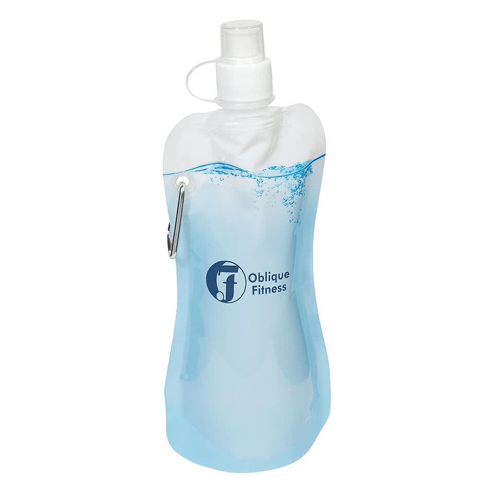 16 oz. Flex Foldable Recycled Water Bottle with Carabiner