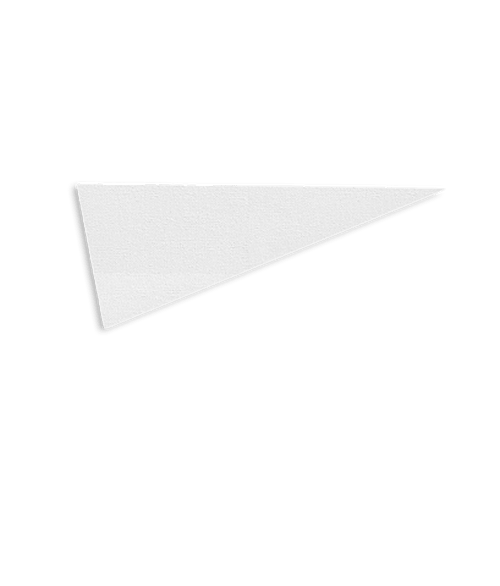 9" x 24" Felt Pennant in White
