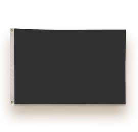 Full Color 2' x 3' Single Sided Nylon Flag - Color: Black