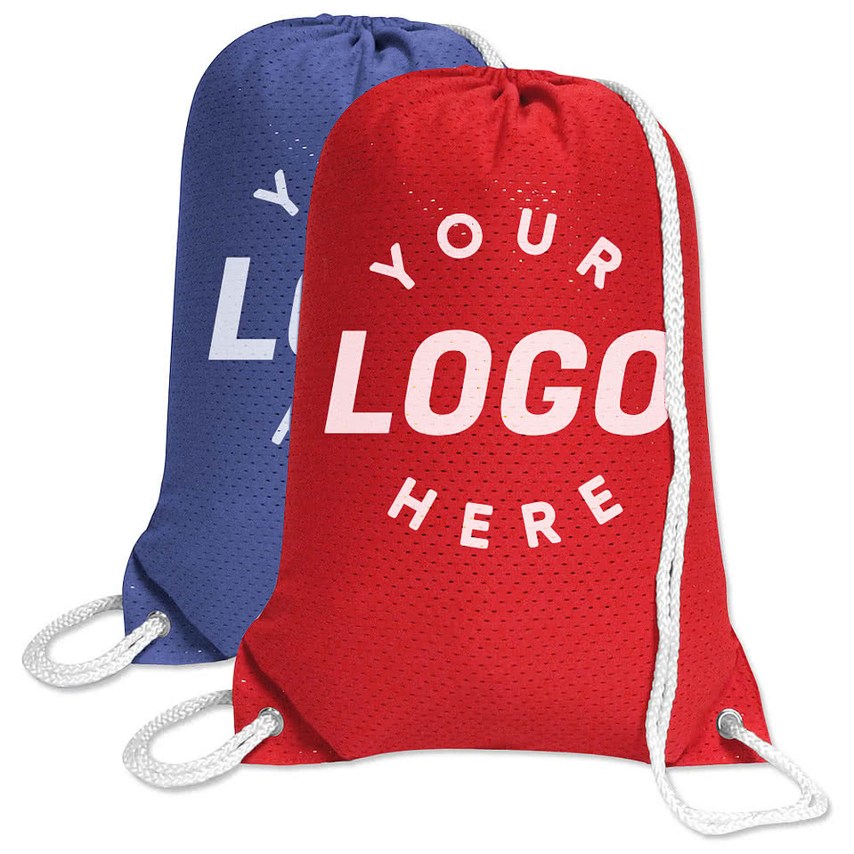 Jersey Mesh Drawstring Bag