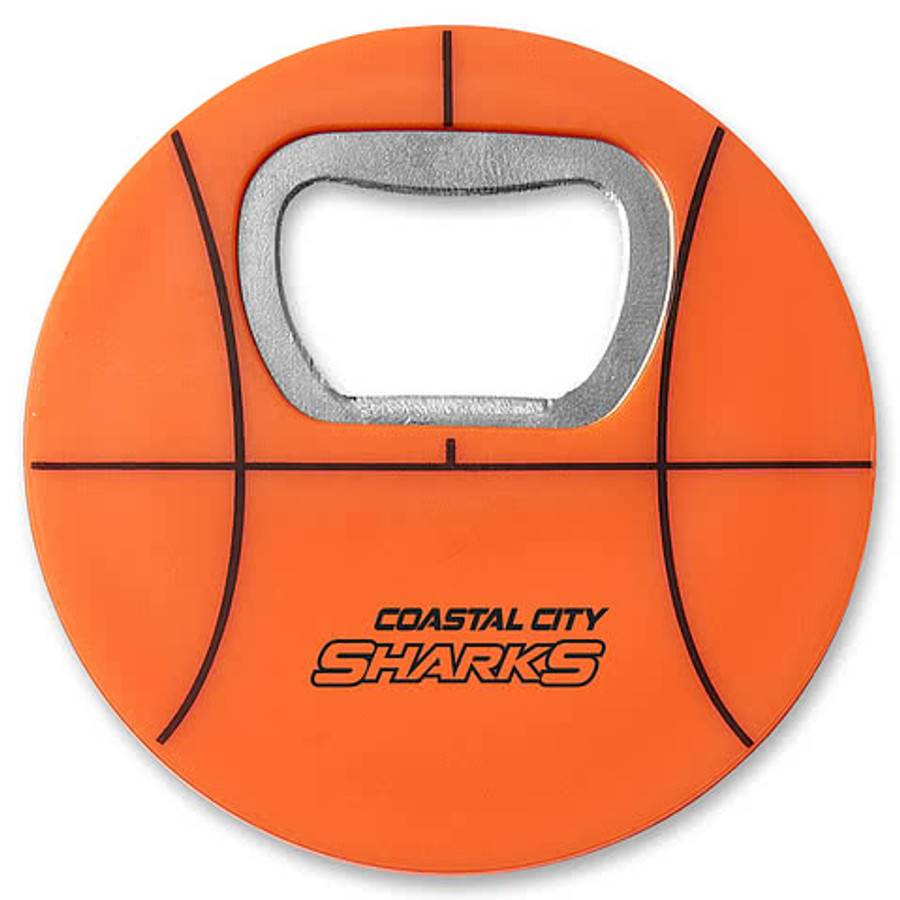 Basketball Magnetic Bottle Opener in Orange