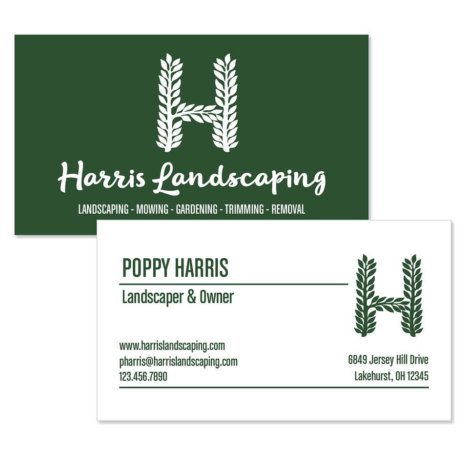 2" x 3.5" Horizontal Business Cards - 14 pt. Cardstock