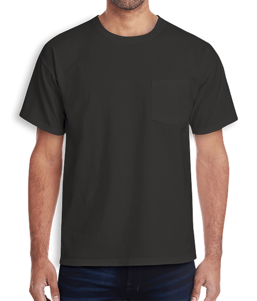Hanes ComfortWash Garment Dyed Pocket T-shirt  in Black