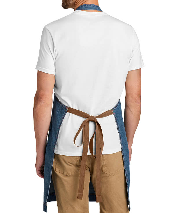 Port Authority Signature Denim Full Length Pocket Apron - Printed