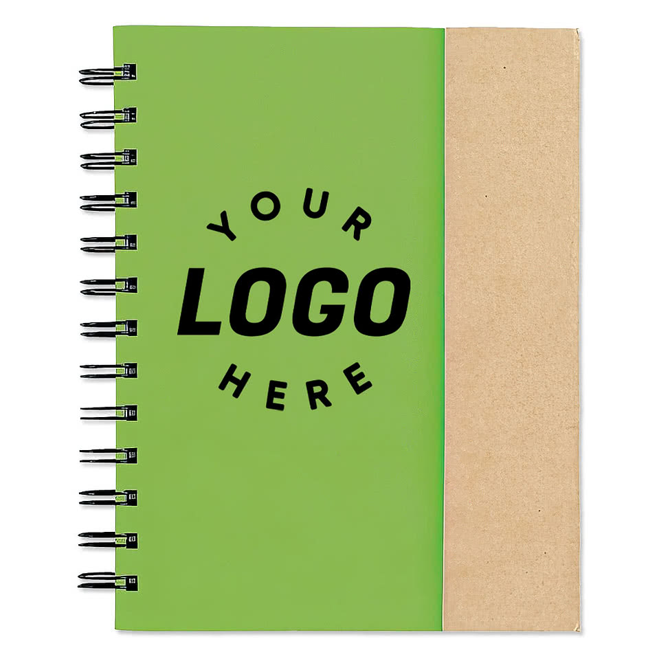 Hard Cover Spiral Notebook with Sticky Notes and Flags