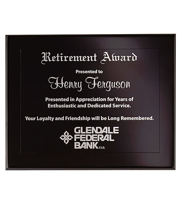 Onyx Large Plaque Award