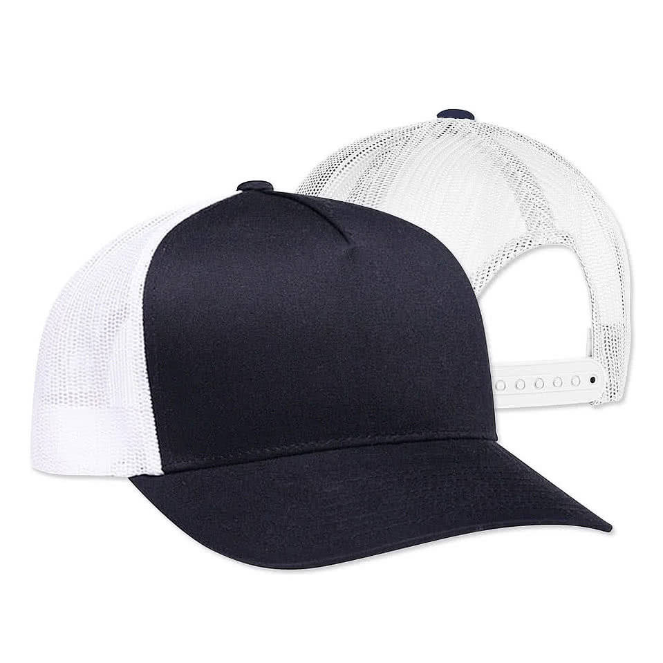Pacific Headwear Five-Panel Snapback Trucker Hat - Printed