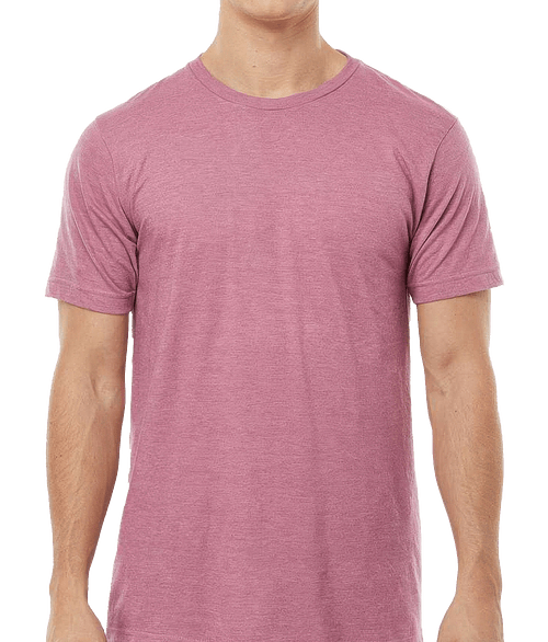 Tultex Fine Jersey Crewneck T-shirt in Heather Cassis
