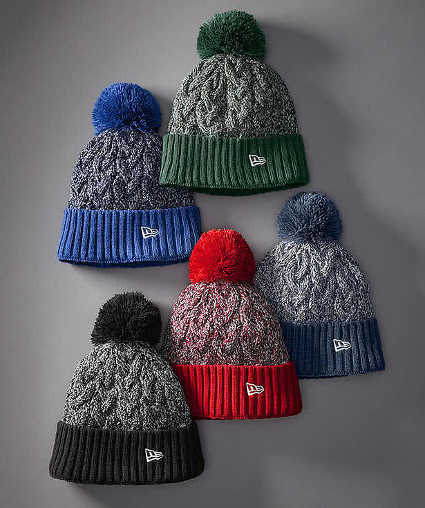 New Era Marled Knit Pom Pom Beanie