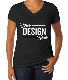 District Women's Tri-Blend V-Neck T-shirt - Color: Black