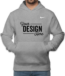 Nike Club Fleece Pullover Hoodie - Color: Dark Grey Heather