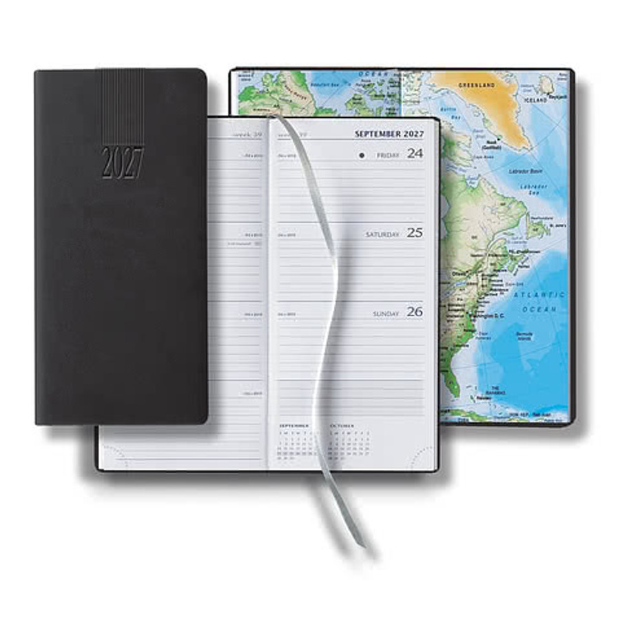 Castelli Tucson Pico White Page Upright Weekly Diary in Black