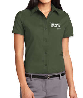 Port Authority Women's Short Sleeve Easy Care Shirt - Color: Clover Green
