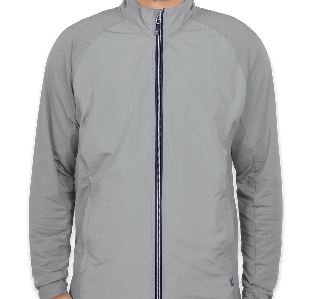 Cutter & Buck Adapt Eco Knit Hybrid Full Zip Jacket-default