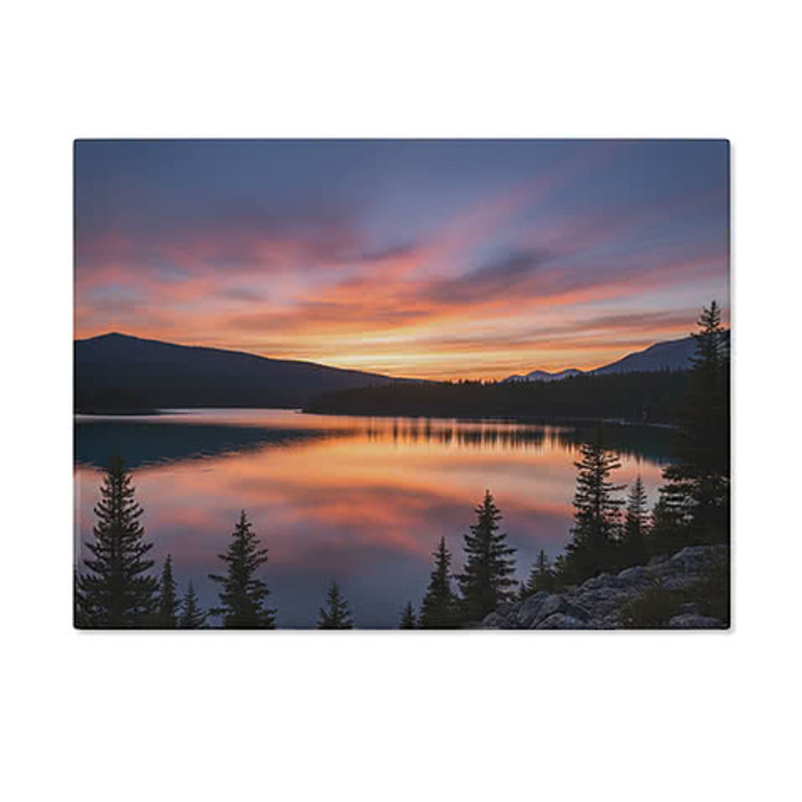 Full Color 8" x 10" Gallery Wrapped Canvas Print in White