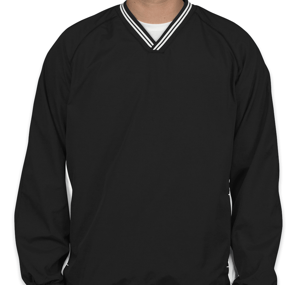 Sport-Tek Tipped V-Neck Windshirt-default