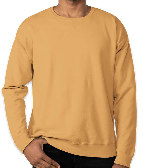Hanes ComfortWash Garment Dyed Crewneck Sweatshirt  in Artisan Gold