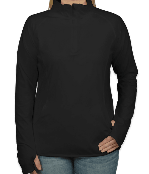 ウォーキング・ランニングウェア half track products tims cap BLACK Custom Sport-Tek Tall Performance Quarter Zip Pullover