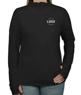 Sport-Tek Women's Performance Half Zip Pullover - Color: Black