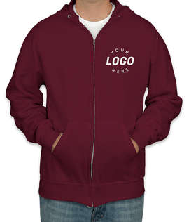 Jerzees Nublend 50/50 Zip Hoodie - Color: Maroon
