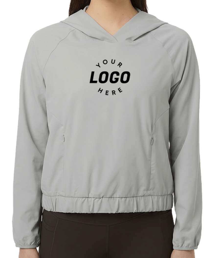 Core 365 Women's Shoreline Recycled UPF 50+ Hooded Windbreaker in Platinum