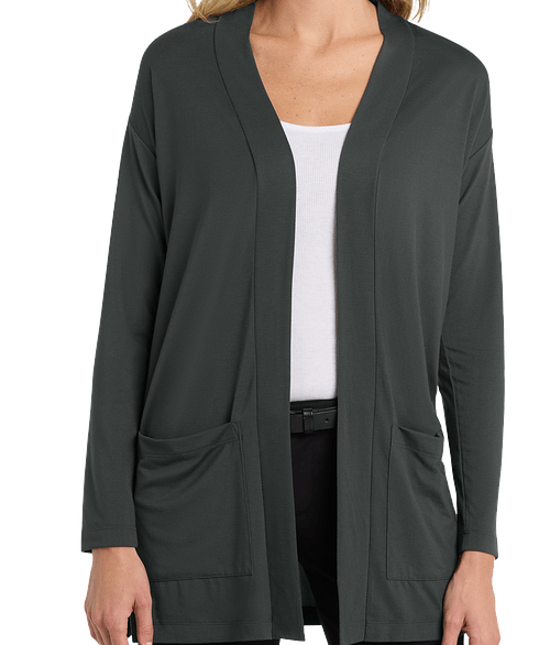 Port Authority Women's Concept Long Open Cardigan in Grey Smoke
