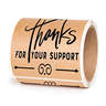 Full Color 4" x 6" Brown Kraft Paper Rectangle Roll Labels (Roll of 500)