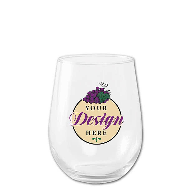 Full Color 17 oz. Stemless Wine Glass