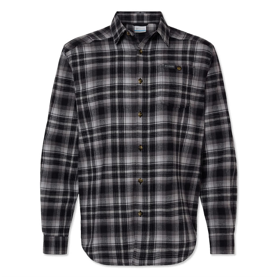 Columbia Cornell Woods Plaid Flannel Long Sleeve Shirt - Embroidered