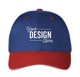 Pacific Headwear Pro-Wool Adjustable Hat - Color: Royal / Red