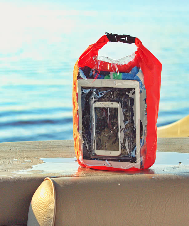 10L Waterproof Dry Bag with Touch-Through Pocket