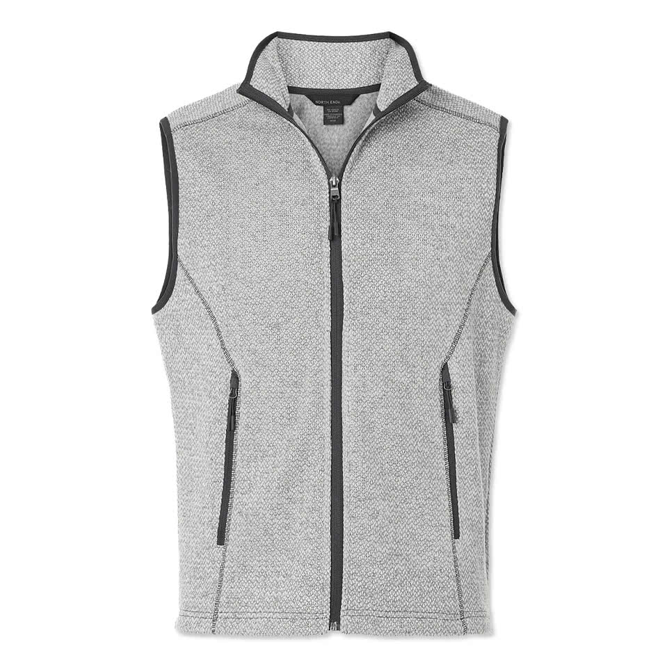 North End Jasper Jacquard Recycled Fleece Vest - Embroidered