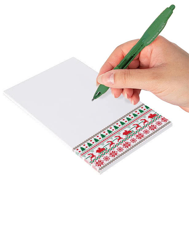 Full Color Souvenir 4"x6" Ugly Sweater Scratch Pad - 25 sheets/pad (Case of 250)