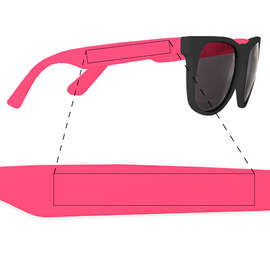 Two-Tone Promotional Sunglasses - Color: Pink