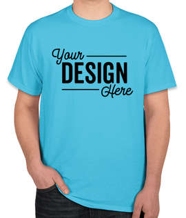 Canada - Fruit of the Loom 100% Cotton T-shirt - Color: Aquatic Blue