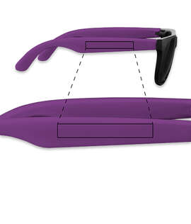 Two-Tone Matte Sunglasses - Color: Purple