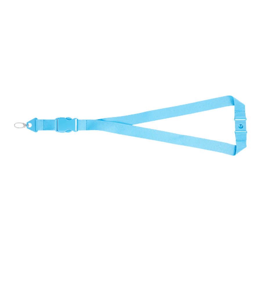 Monochrome Hang In There Lanyard in Blue