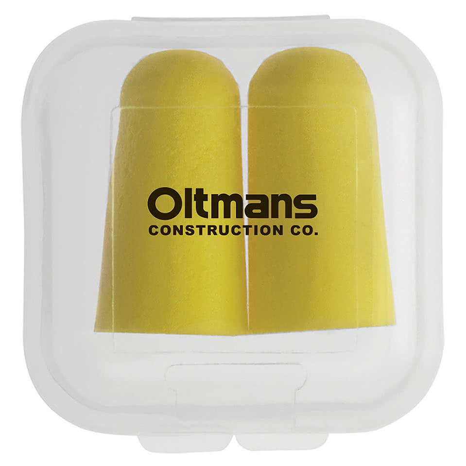 Ear Plugs in Clear Square Case