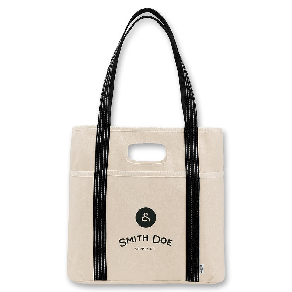 Farm Stand Recycled Cotton Canvas Dual Handle Tote Bag
