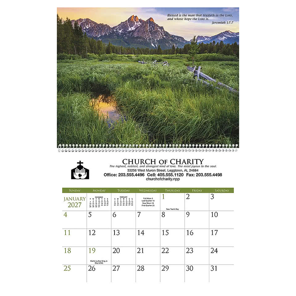 Bible Passages Spiral Wall Calendar