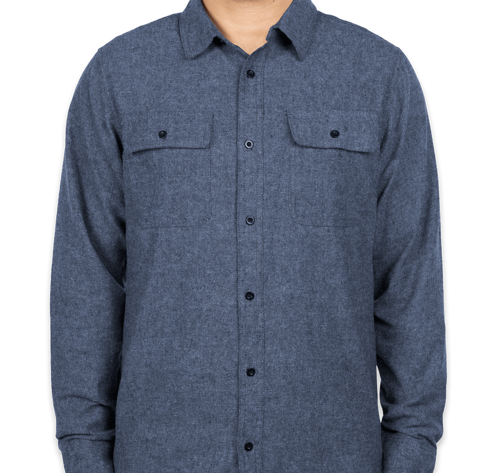 Burnside Solid Flannel Long Sleeve Shirt-default